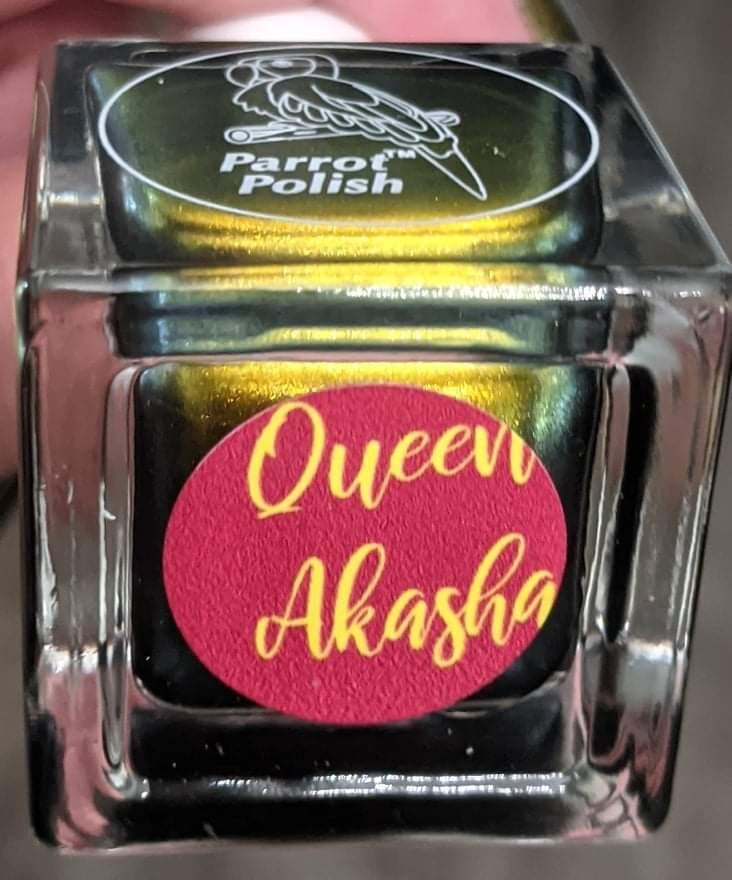 Parrot Polish Queen Akasha Multichrome Nail Polish - Gold/Green