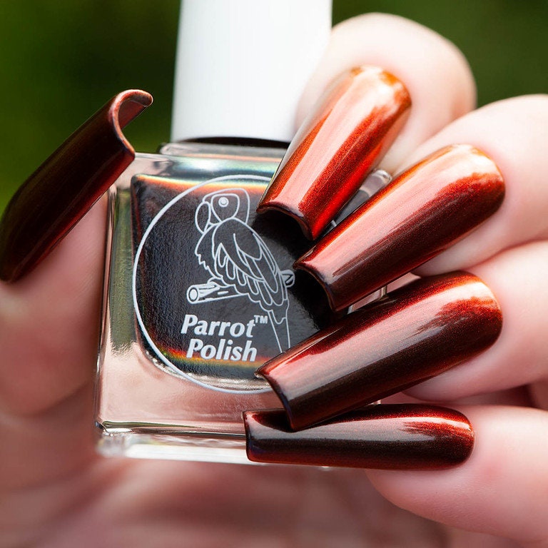 Parrot Polish Sweet Claudia Multichrome Nail Polish - Red/Orange