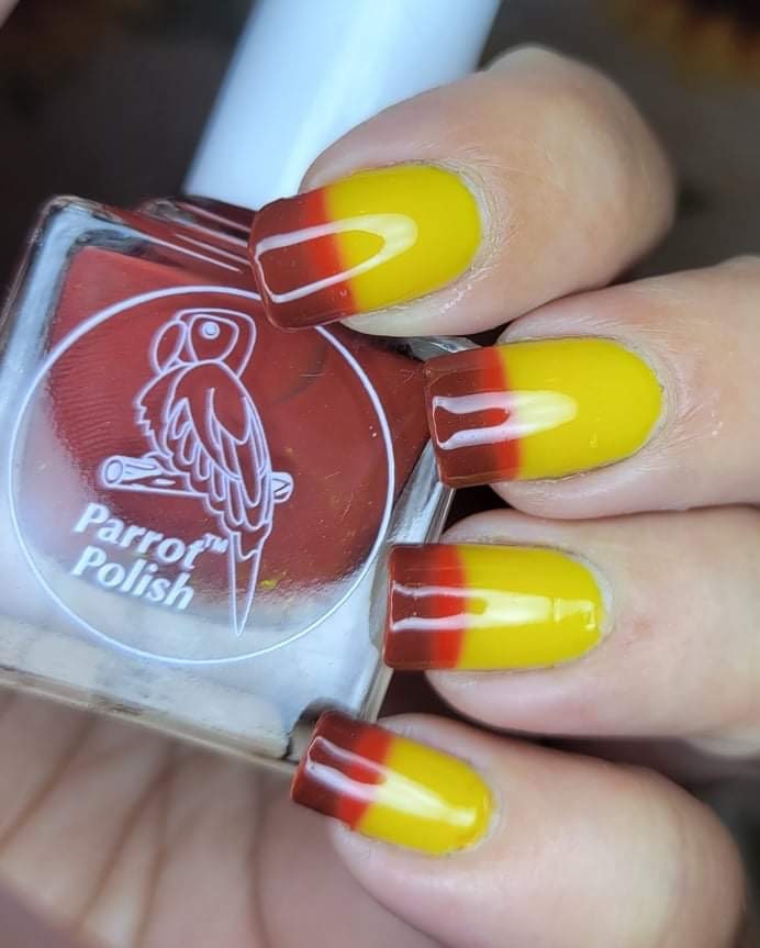 Parrot Polish Fall Feelings Thermal Nail Polish - Burgundy/Red/Yellow