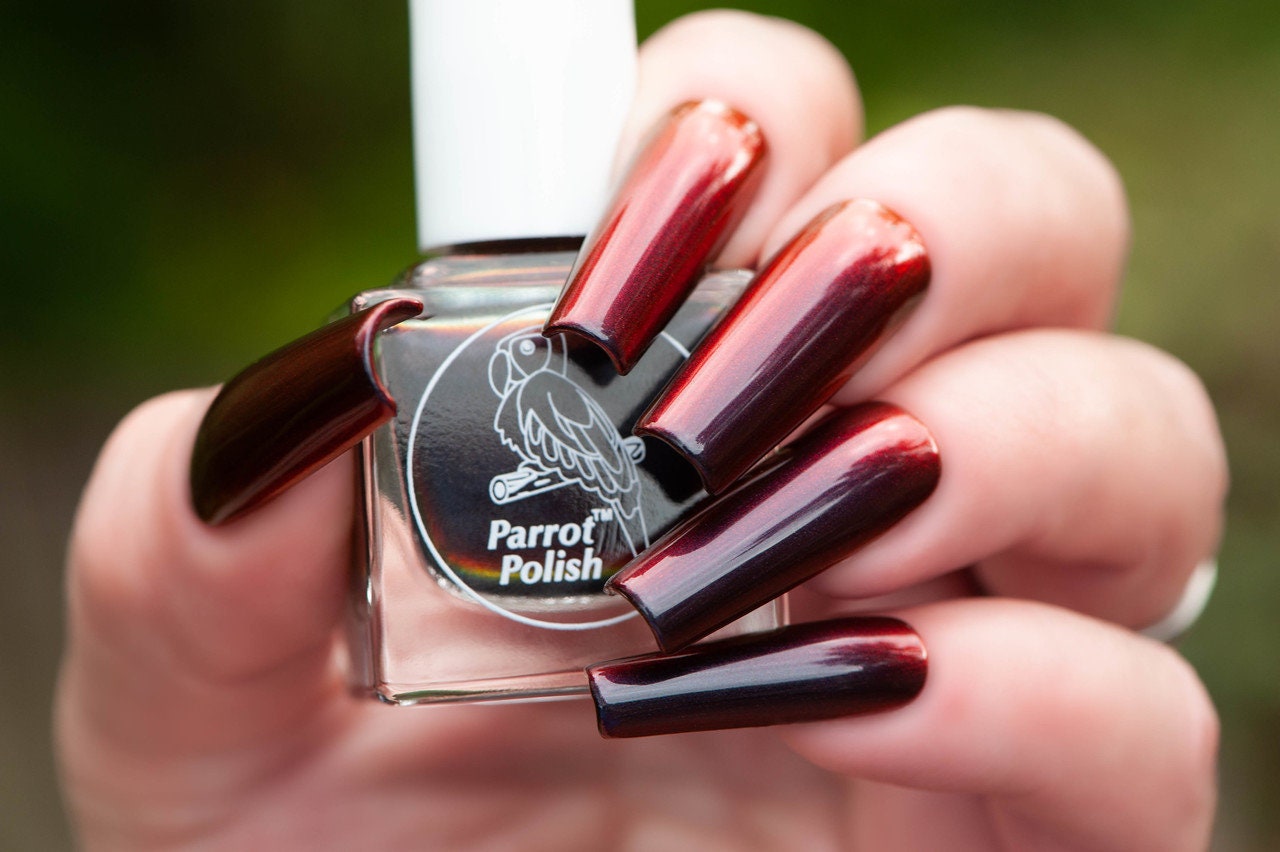 Parrot Polish Vlad Dracul Multichrome Nail Polish - Black/Red/Orange