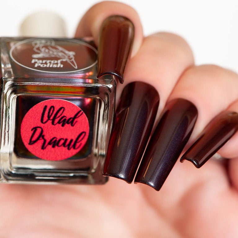 Parrot Polish Vlad Dracul Multichrome Nail Polish - Black/Red/Orange