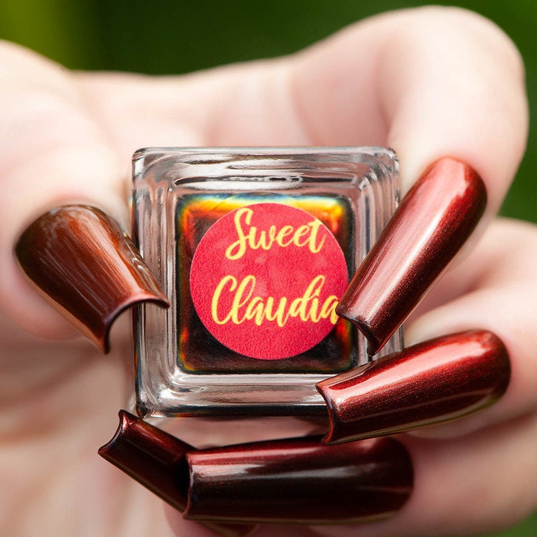 Parrot Polish Sweet Claudia Multichrome Nail Polish - Red/Orange